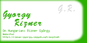 gyorgy rizner business card